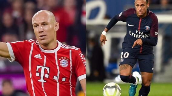 292590_BLU Radio. Arjen Robben - Neymar // Foto: AFP