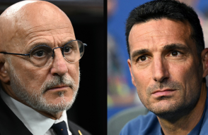 Luis de la Fuente y Lionel Scaloni, 
