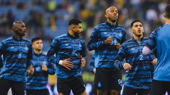 Cristiano Ronaldo, con el Al-Nassr, previo al juego de la Supercopa de Arabia Saudita.