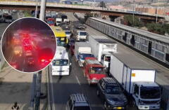 Fuerte trancón en Soacha