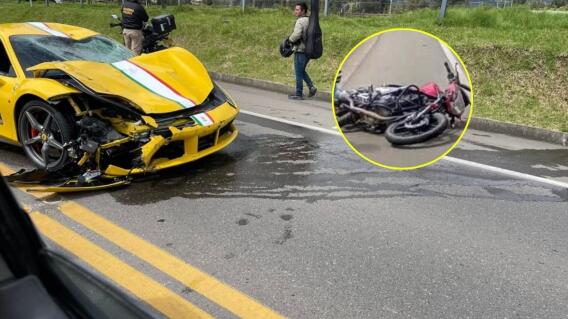 ¡En video! Así fue el accidente entre un Ferrari y un motociclista en Bogotá; hay un fallecido