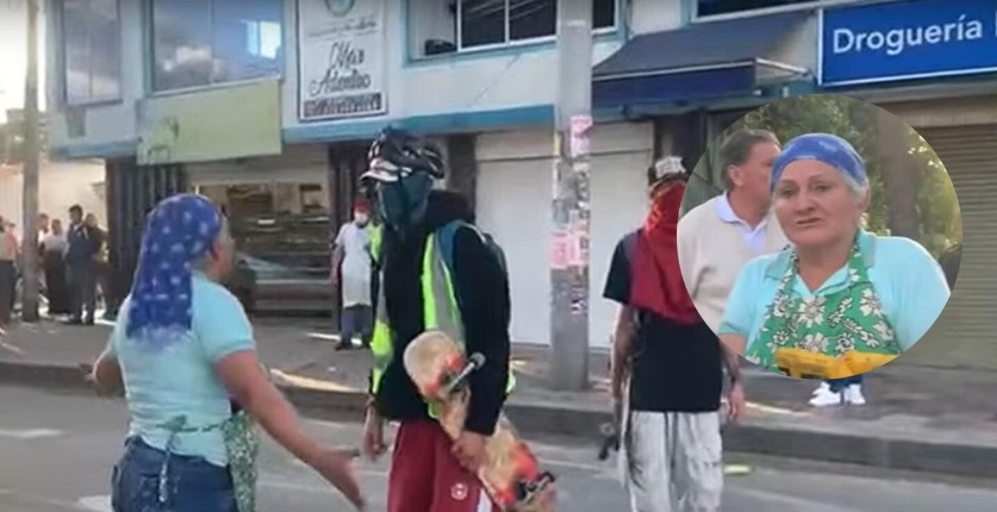 Ella es la vendedora de empanadas que se enfrentó a encapuchados durante protesta en barrio Verbenal