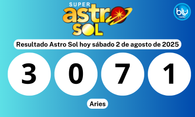 Resultado Astro Sol hoy sábado 2 de agosto de 2025 Resultado Astro Sol hoy sábado 2 de agosto de 2025