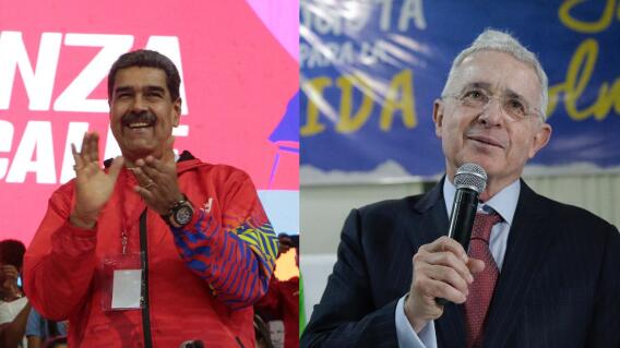Nicolás Maduro y Álvaro Uribe Nicolás Maduro y Álvaro Uribe