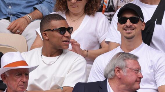 Kylian Mbappé y Zlatan Ibrahimović compartiendo en la gran final del Roland Garros. Kylian Mbappé y Zlatan Ibrahimović compartiendo en la gran final del Roland Garros.