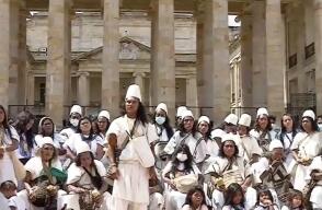 Mamos de la Sierra Nevada hacen sentir su palabra en pleno centro de Bogotá