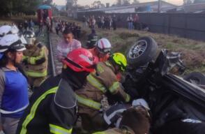 De milagro se salvaron dos mujeres arrolladas por el Tren de la Sabana