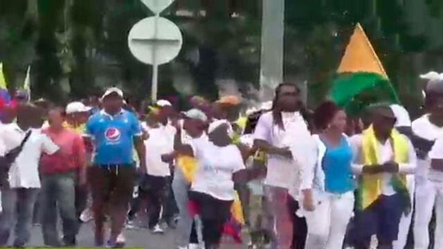 Artistas de Buenaventura regresaron a su tierra y marcharon para demostrar apoyo al paro cívico