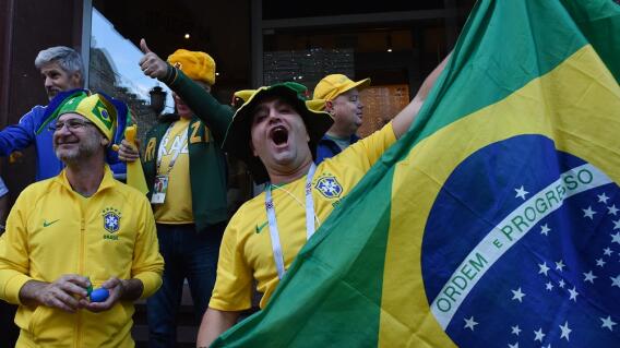 308970_BLU Radio. Hinchas de Brasil / Foto: AFP.