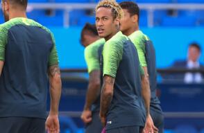 309011_BLU Radio. Neymar en entrenamiento con la selección de Brasil / Foto: AFP.
