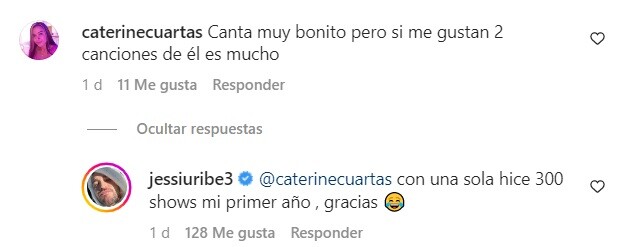 Jessi Uribe le respondio a seguidora que cuestiono su musica: “Con una sola hice 300 shows”