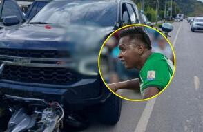 Jugador de Atlético Nacional atropelló a un motociclista y lo dejó grave Jugador de Atlético Nacional atropelló a un motociclista y lo dejó grave
