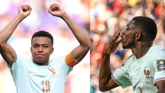 Mbappé y Dembélé, delanteros de la Selección Francia. 