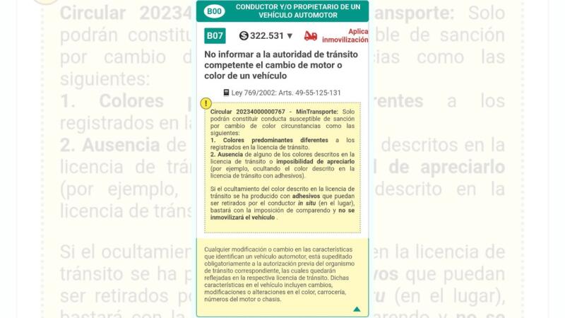 Multa de tránsito por pintar la moto y el carro Multa de tránsito por pintar la moto y el carro