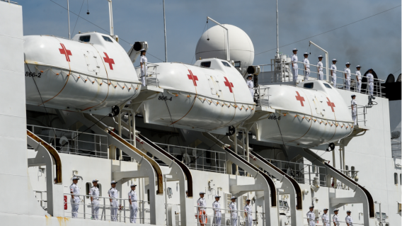 315984_Blu Radio. Buque hospital chino. Foto: AFP