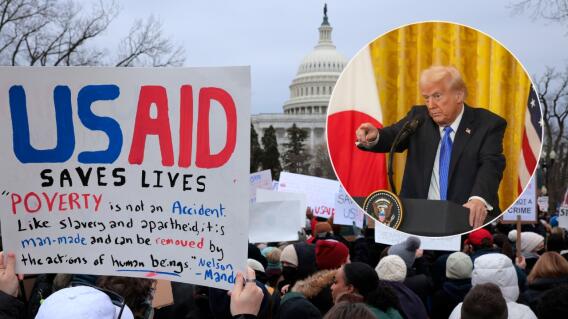 Donald Trump y USAID. Donald Trump y USAID.