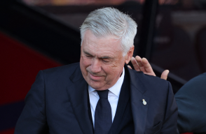 Carlo Ancelotti, director técnico del Real Madrid, tras el partido contra Barcelona, por La Liga