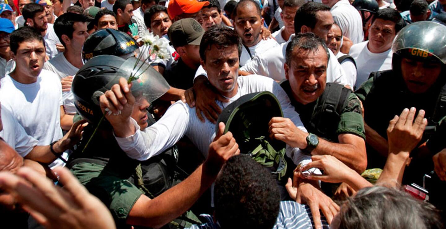 El político, líder y fundador del partido Voluntad Popular, se encuentra preso en la cárcel militar de Ramo Verde.