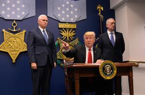 Donald Trump en el Pentágono