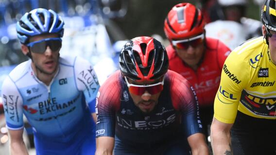 Daniel Felipe Martínez y Nairo Quintana, ciclistas colombianos Daniel Felipe Martínez y Nairo Quintana, ciclistas colombianos