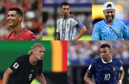 Cristiano Ronaldo, Lionel Messi, Neymar Jr, Haaland y Mbappé 