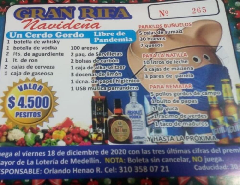 Rifa navideña con animales en Medellín.jpeg