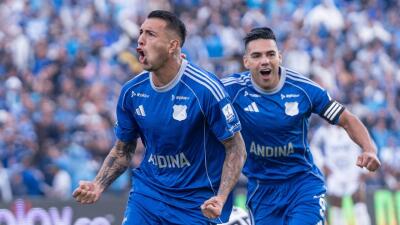 Falcao García y Rodrigo Contreras, delanteros de Millonarios. 