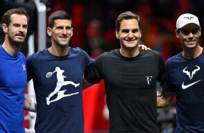 Andy Murray, Novak Djokovic, Roger Federer y Rafael Nadal, en la Laver Cup Andy Murray, Novak Djokovic, Roger Federer y Rafael Nadal, en la Laver Cup