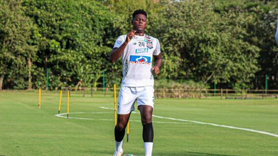 Dany Rosero en entrenamientos con el Junior. Foto: Junior Twitter Oficial
