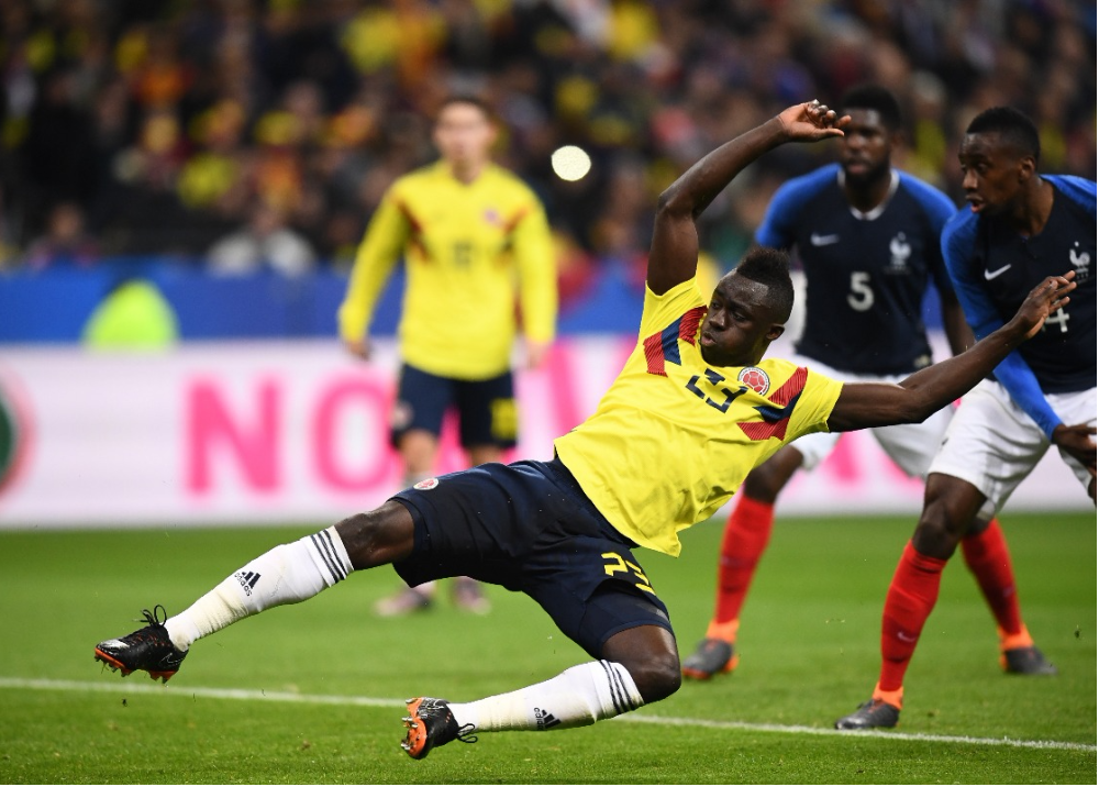 303115_Foto: Davinson Sánchez ante Francia/AFP