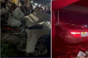 Adolescente sobrevive a accidente en Chía: su auto quedó totalmente destruido