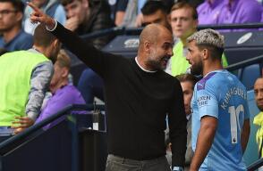 319059_Sergio Agüero y Pep Guardiola
