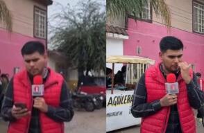Periodista se entera del fallecimiento de un familiar en directo 