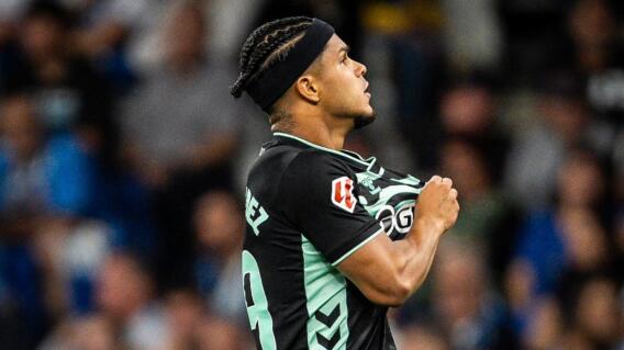 Juan Camilo 'Cucho' Hernández, gran figura del Real Betis en la Liga de España. 