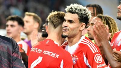 Luis Díaz junto a sus compañeros en el Bayern Múnich.