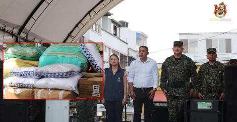 Entrega de ayudas humanitarias a damnificados en Lebrija