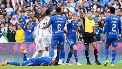 La jugada en la que Leonardo Castro recibió un golpe en el rostro en Millonarios vs. Llaneros por Liga I-2026.
