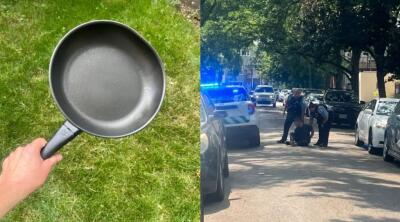 Con una sartén, ciudadano ahuyentó a bandido que entró a su casa a robar y quedó grabado