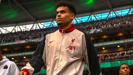 Luis Díaz, jugador del Liverpool, en la final de la Carabao Cup. Luis Díaz, jugador del Liverpool, en la final de la Carabao Cup.