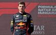 Max Verstappen durante la ceremonia de premiación del GP de Hungría de la Fórmula 1