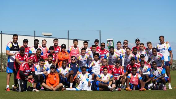 La Selección Colombia previo al juego contra Australia de cara al Mundial 2026.