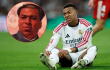 Kylian Mbappé en un partido con el Real Madrid y el meme con su silueta de Mao Zedong. 