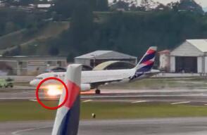 Emergencia de avión de Latam en el aeropuerto de Rionegro