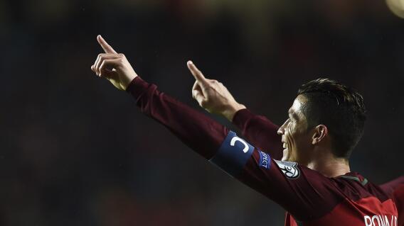 280816_BLU Radio. Crisitano Ronaldo con Portugal. Foto: AFP