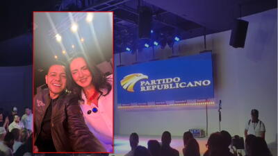 La exsenadora María Fernanda Cabal y el senador Jonathan Pulido Hernández, ‘Jota Pe’, durante anuncio del Partido Republicano.jpg