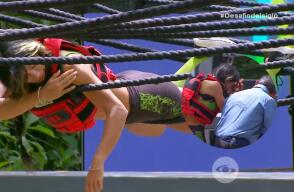 A Lina, de Neos, se le dislocó el hombro: los paramédicos la sacaron de la prueba