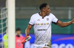 Yerry Mina, defensor del Cagliari y de la Selección Colombia.