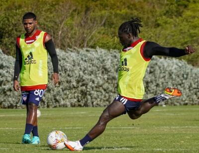 Yimmi Chará en uno de los entrenamientos del Junior de Barranquilla.
