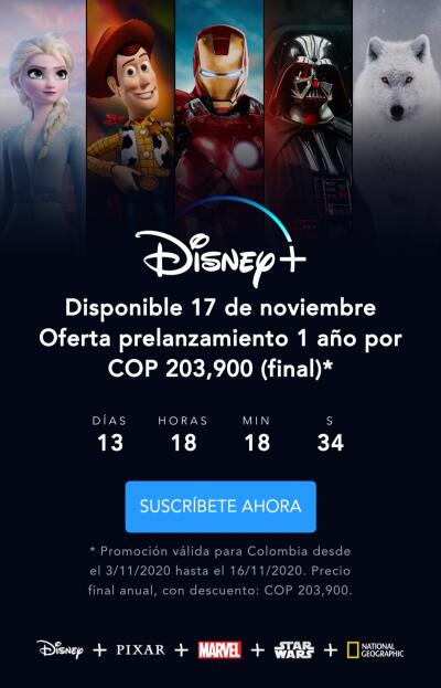 Precio Disney Plus en Colombia Precio Disney Plus en Colombia
