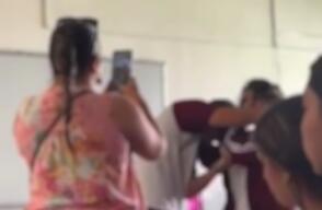 Pelea de estudiantes en México